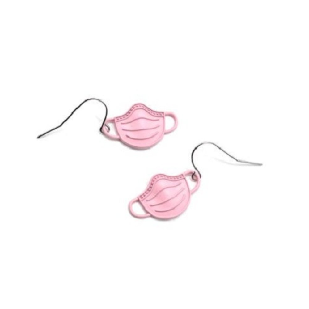 Pink face Mask Earrings